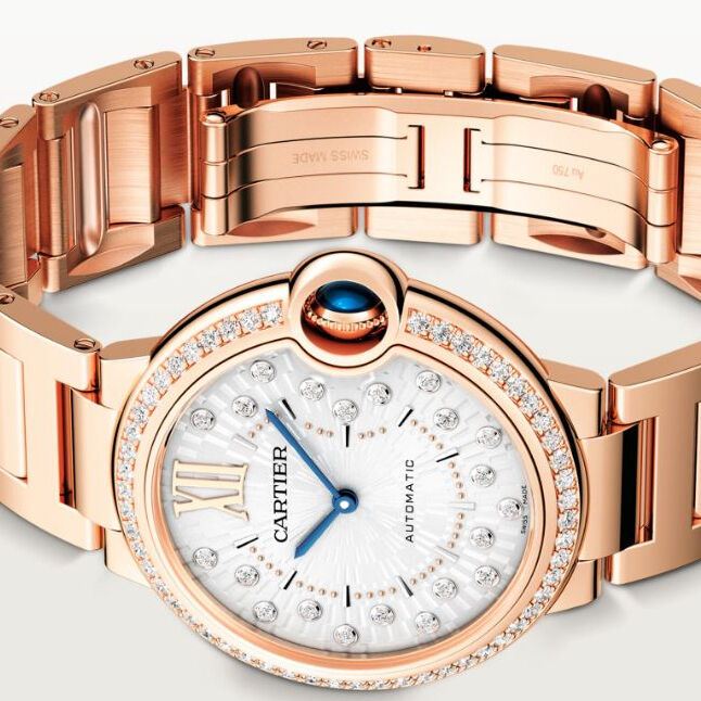 Cartier ballon bleu 36mm with diamonds cheap